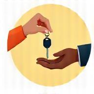 Car key being handed over to a mechanic